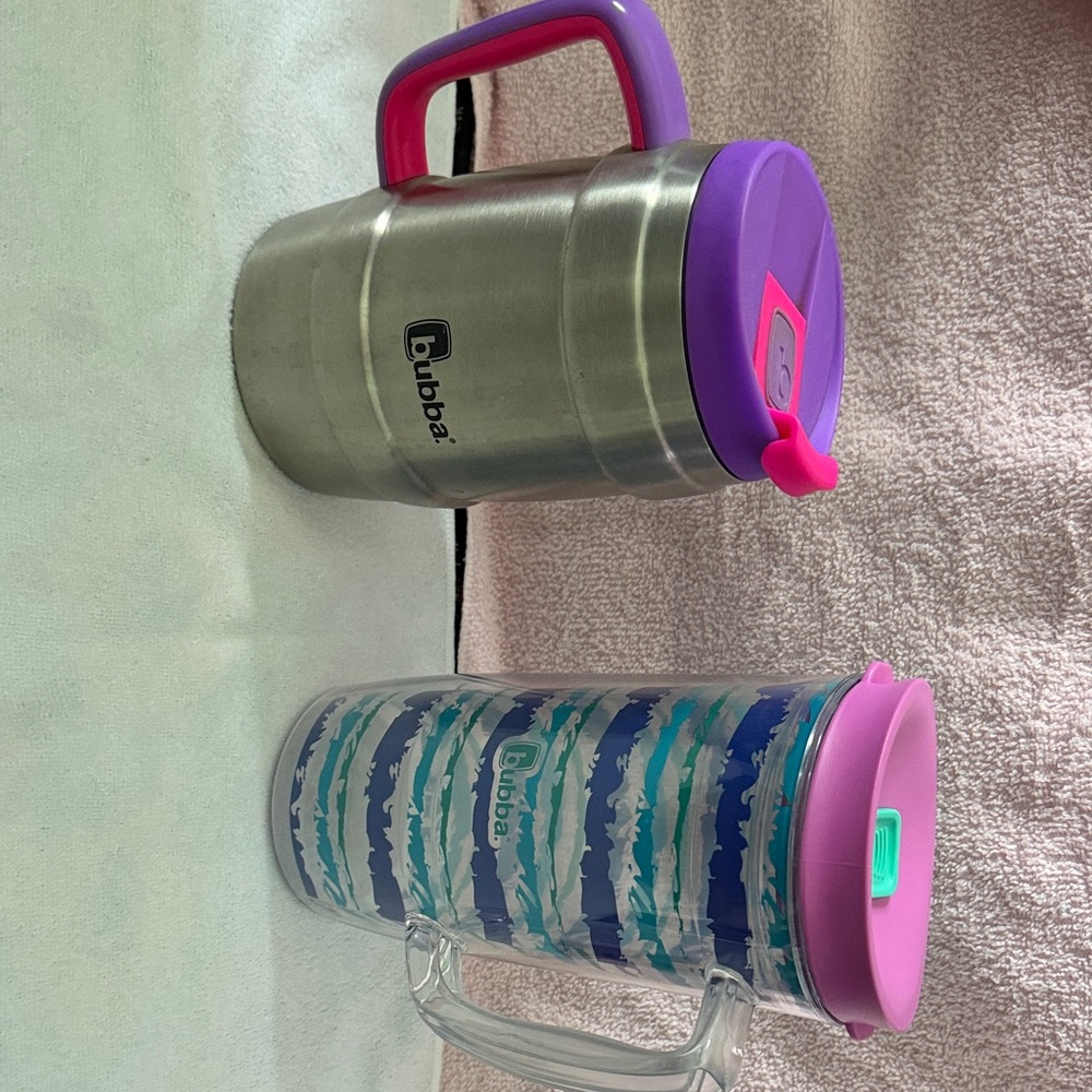 Bubba Stainless Travel Mug and Patterned Tumbler in Purple and Pink